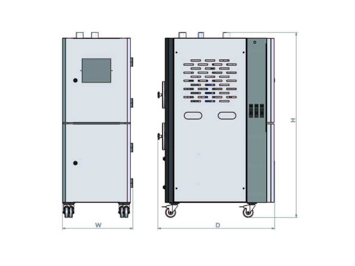 HD series dimensional reference