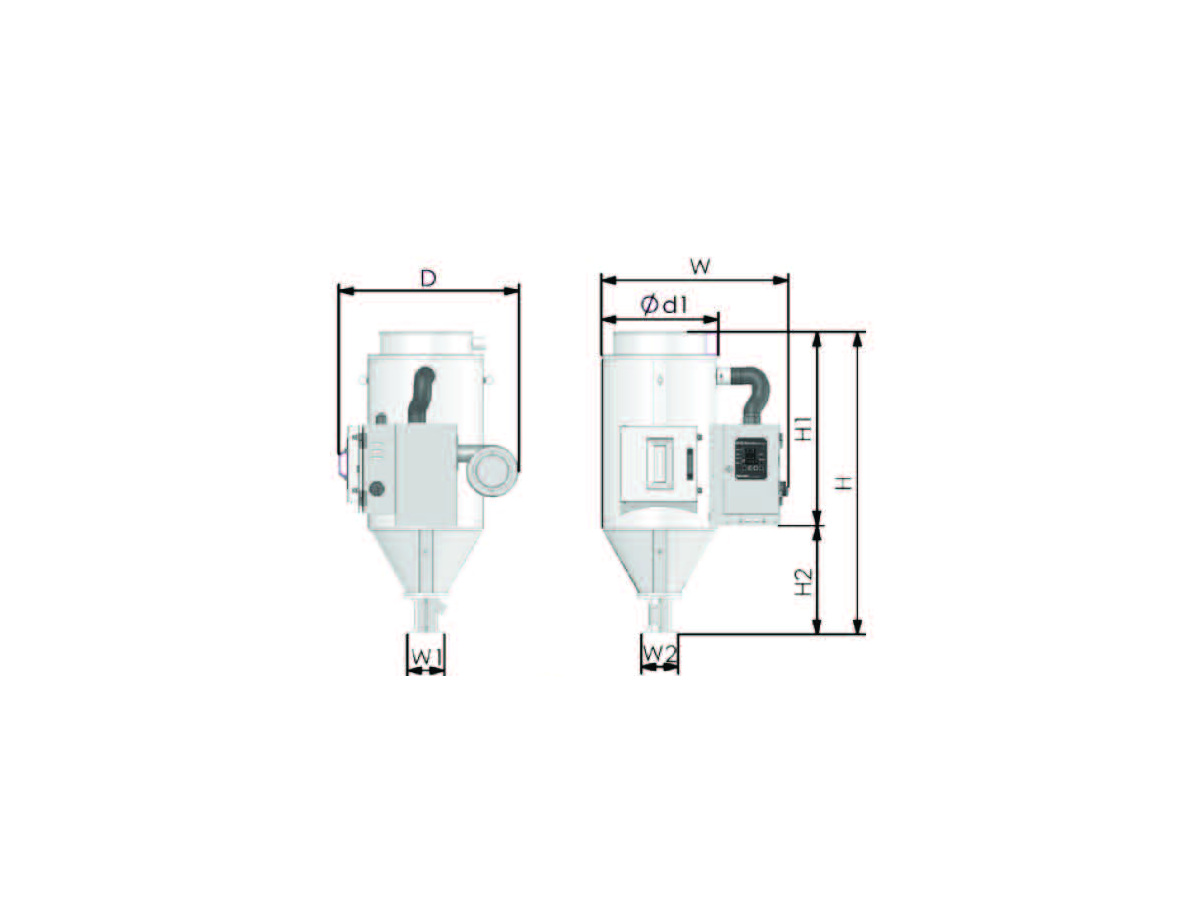HED-40U إلى HED-120U مرجع الأبعاد