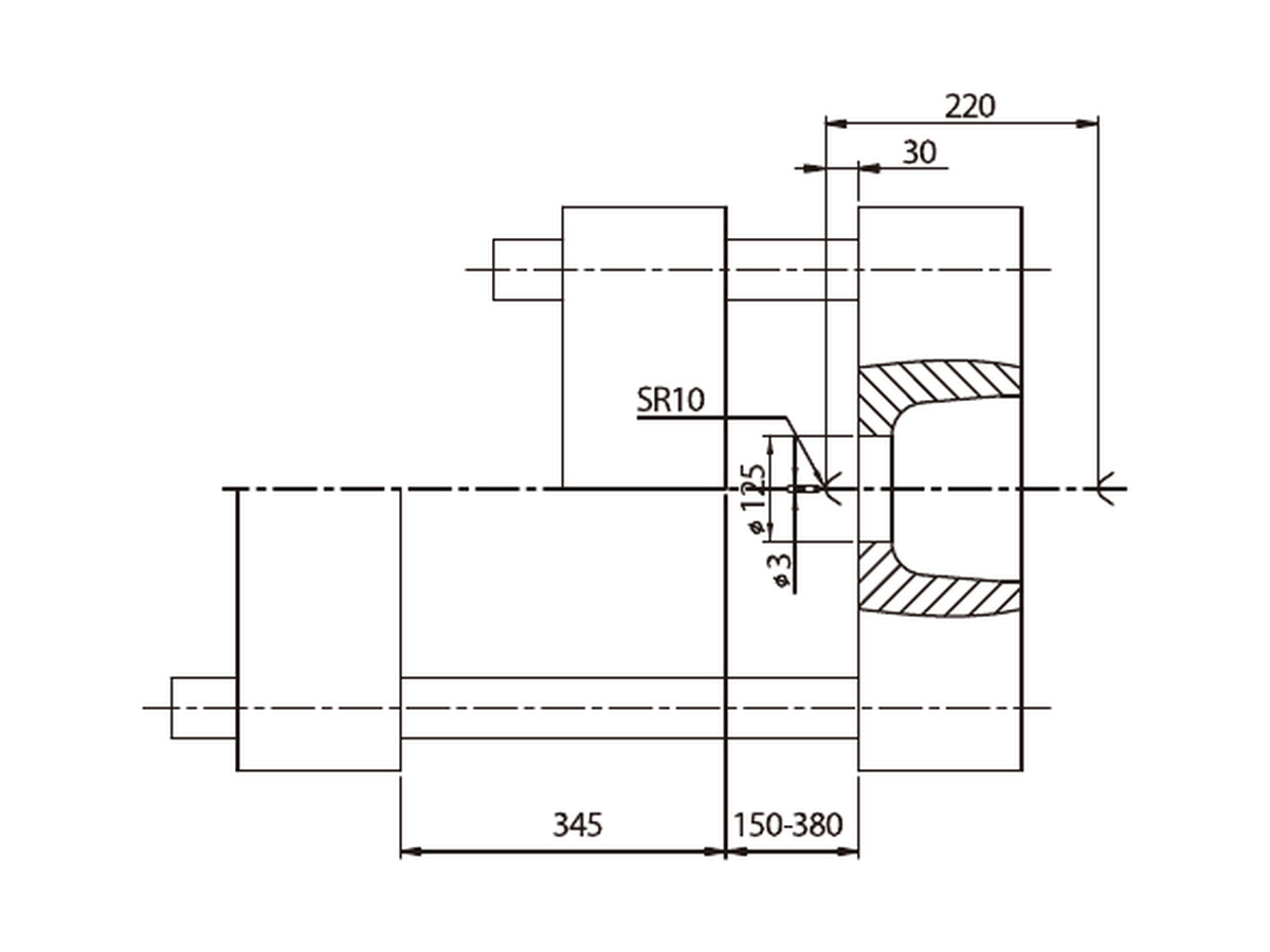 BN-110 platen side dimensions.
