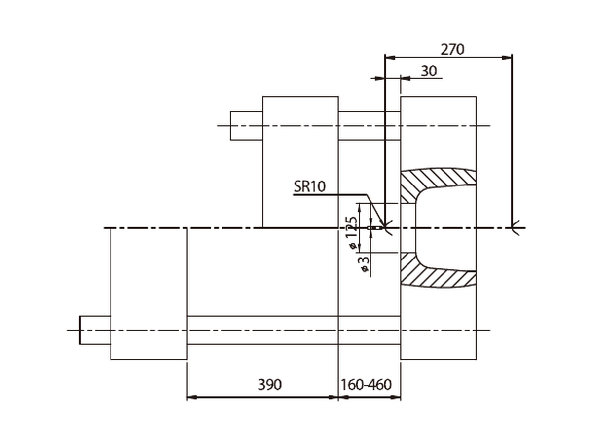 BN-140 platen side dimensions.