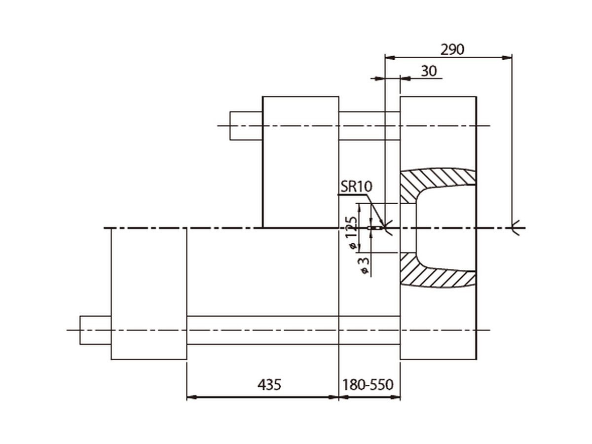 BN-170 platen side dimensions.