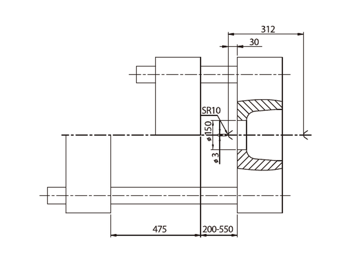 BN-220 platen side dimensions.