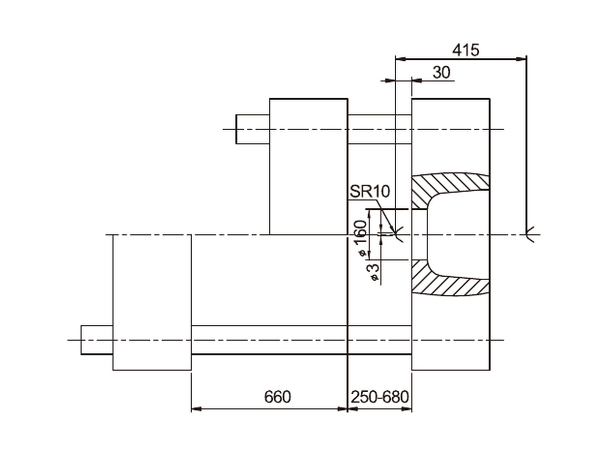 BN-330 platen side dimensions.