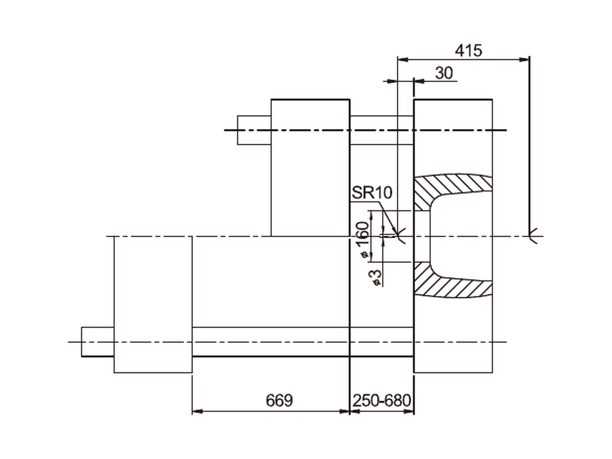 BN-360 platen side dimensions.