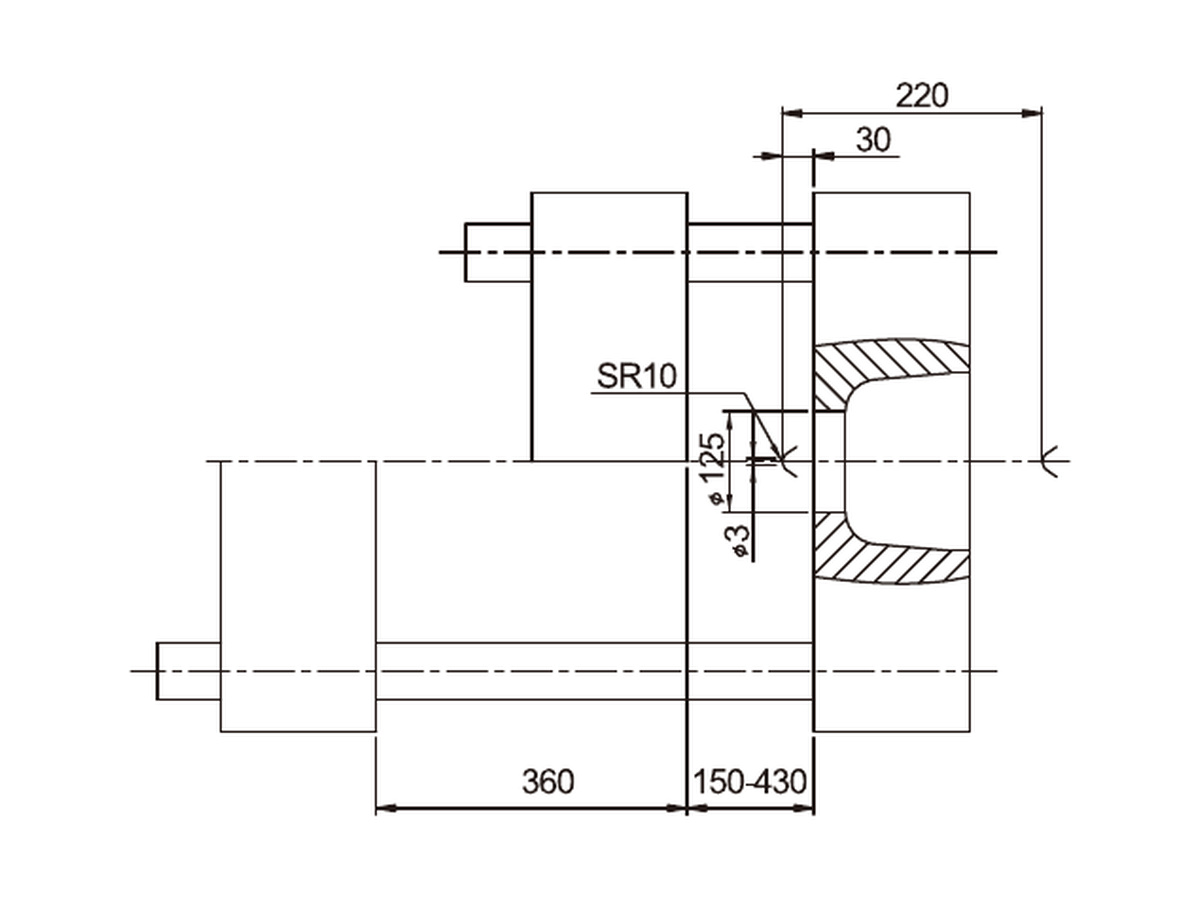 BNK-120 platen side dimensions.