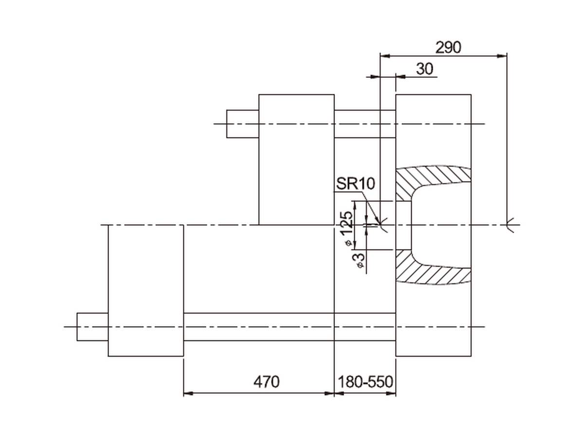 BNK-200 platen side dimensions.