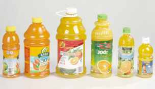 Juice bottle application examples